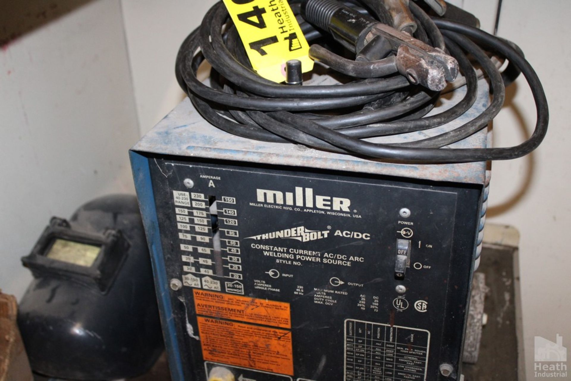 MILLER "THUNDERBOLT" AC/DC CONSTANT CURRENT AC/DC ARC WELDING POWER SOURCE - Image 2 of 3
