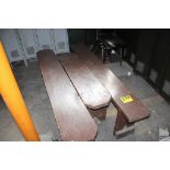 (3) WOOD BENCHES