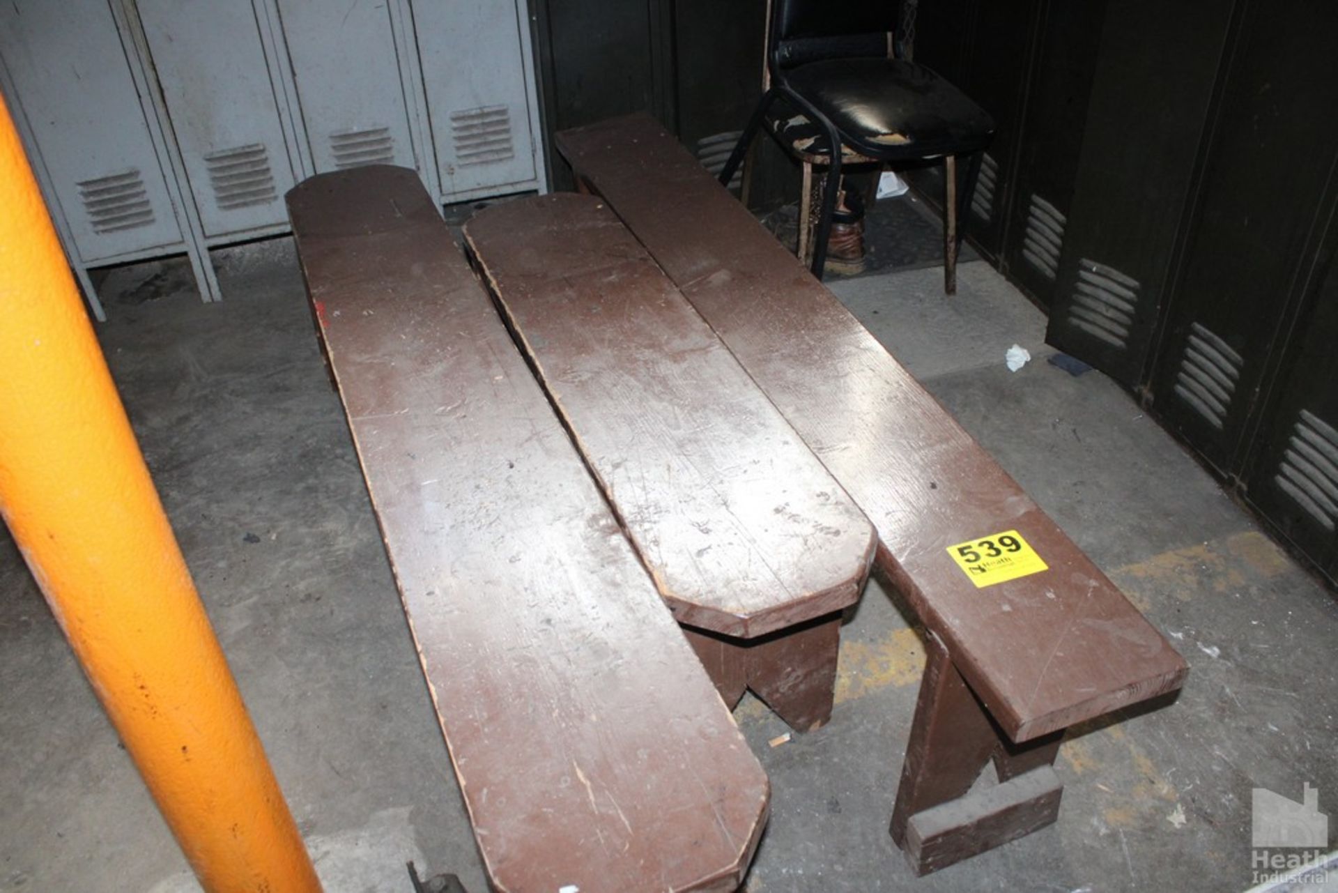 (3) WOOD BENCHES