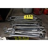 ASSORTED LARGE COMBINATION WRENCHES IN BOX