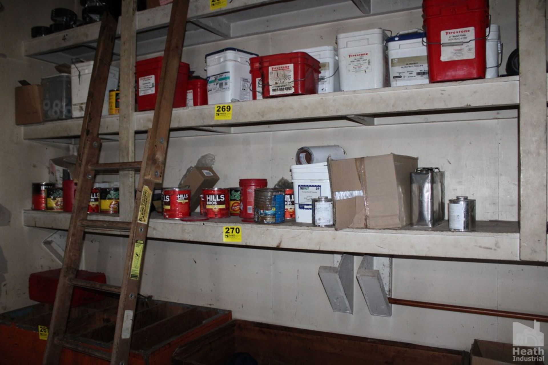 ASSORTED HARDWARE AND FASTENERS ON SHELF