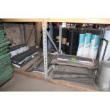 ASSORTED ROOF SHINGLES, PLATFORM CART AND FLASHING