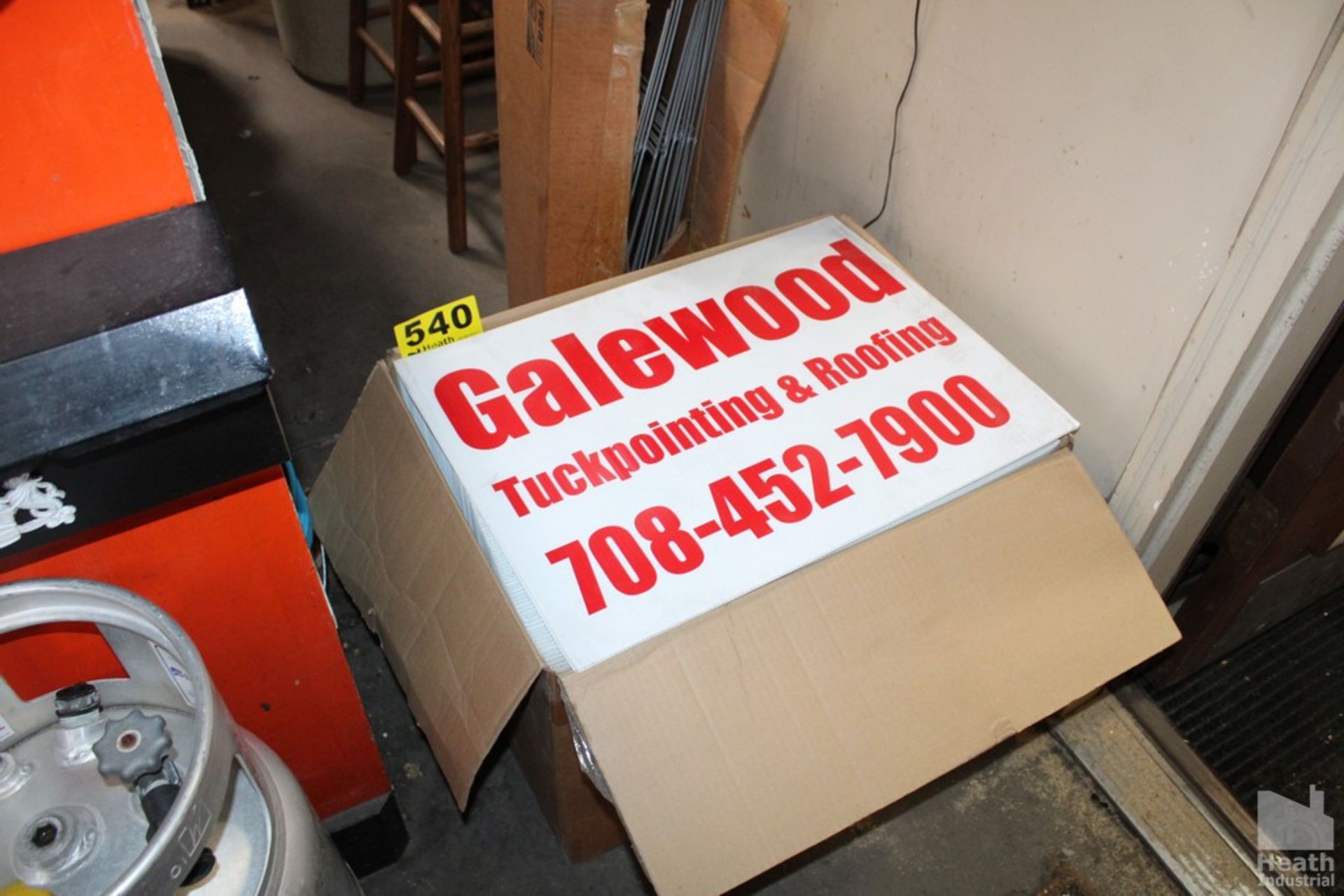 LARGE QUANTITY OF GALEWOOD TUCKPOINTING AND ROOFING SIGNS