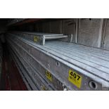 SECTION OF ALUMINUM SCAFFOLDING, 27" WIDE, 24FT. LONG