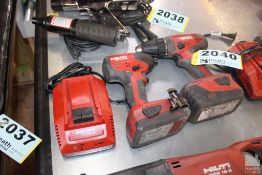 HILTI SFC 22A CORDLESS DRILL AND SID 4-A22 IMPACT DRIVER WITH (2) BATTERIES AND CHARGER