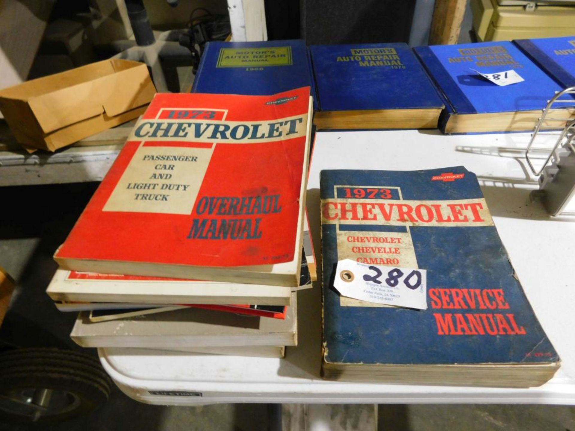 Chevrolet service manuals. (Located at and to be picked up at: 2862 Wagner Rd., Waterloo, IA)