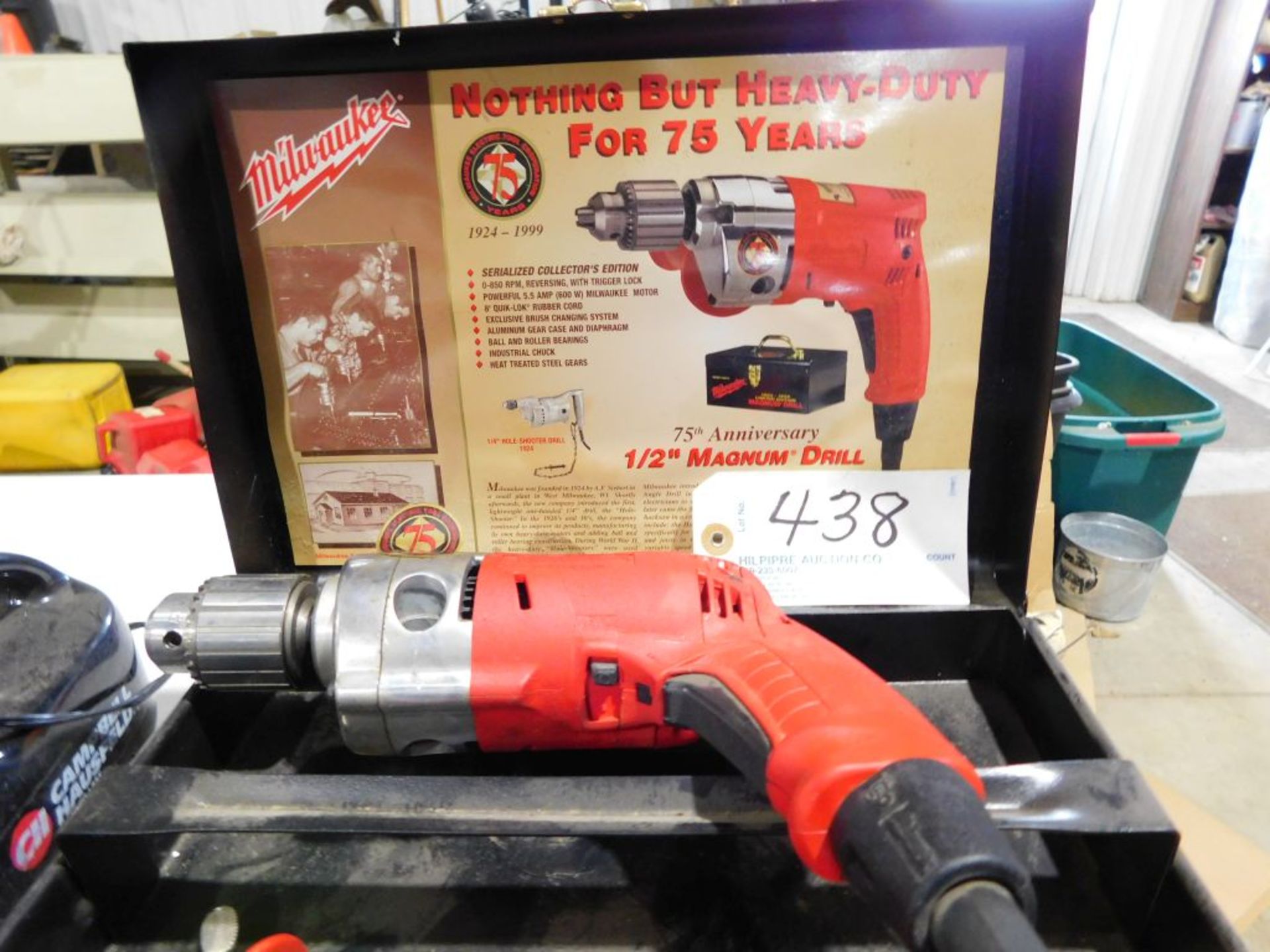 75th Anniversary Milwaukee 1/2" magnum electric drill.