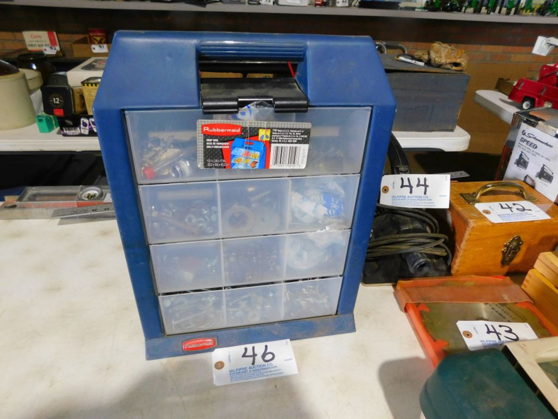 Bin of washers, nuts, etc. (Located at and to be picked up at: 2862 Wagner Rd., Waterloo, IA)