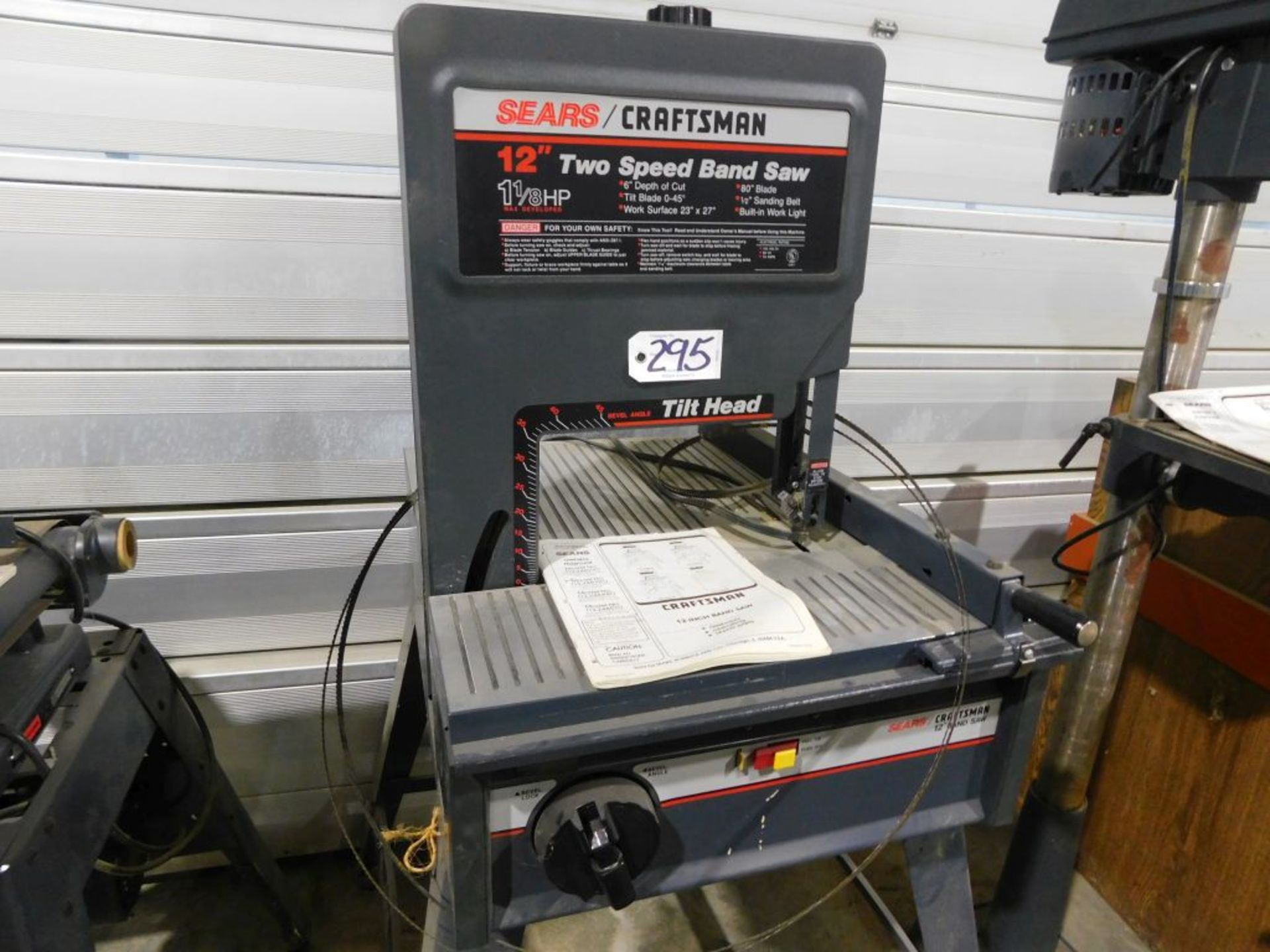 Craftsman 12" two speed bandsaw, NO. 113.2483020. (Located at and to be picked up at: 2862 Wagner