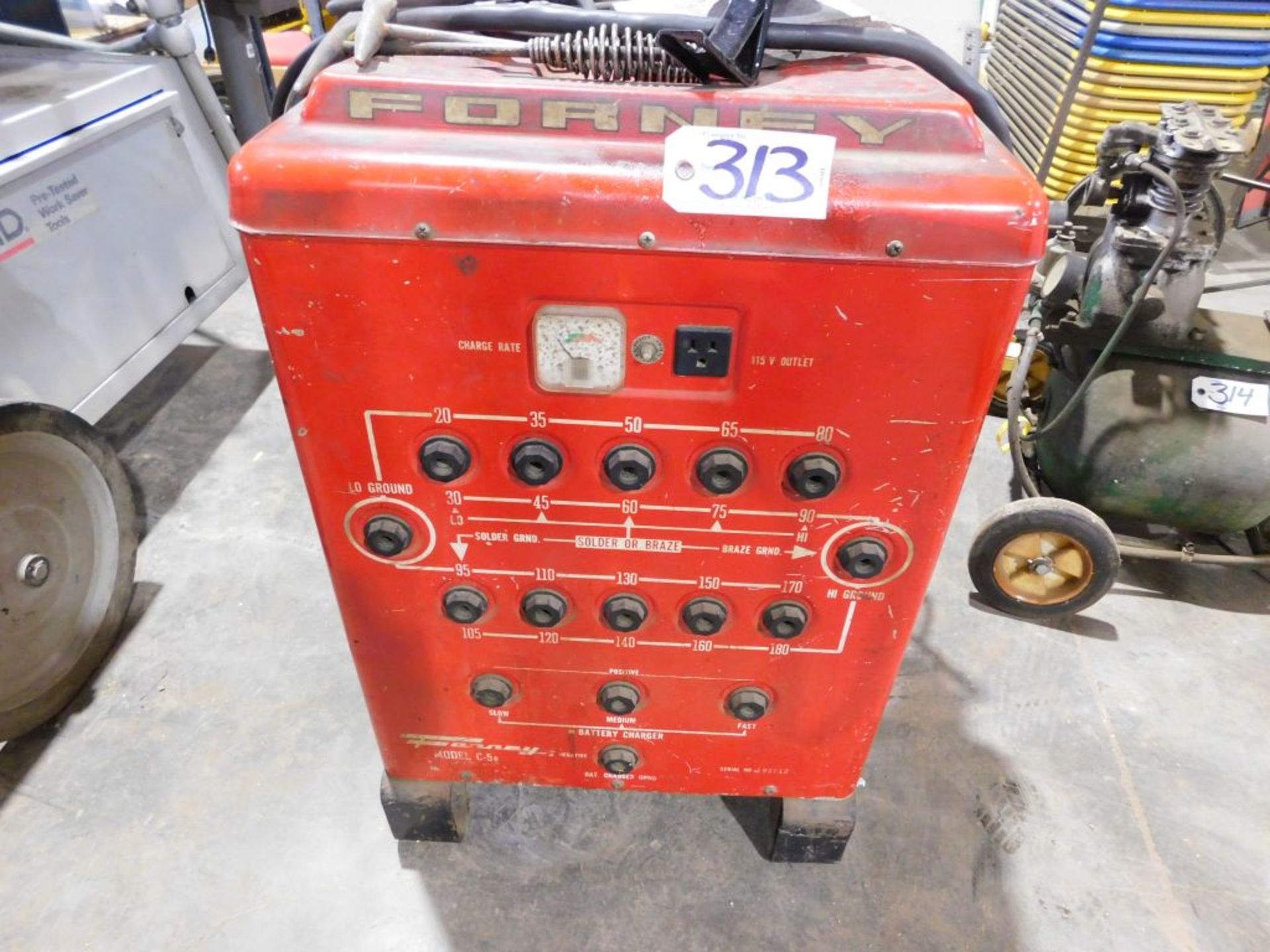 Forney arc welder, model C-5B. (Located at and to be picked up at: 2862 Wagner Rd., Waterloo, IA)