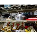 Aluminum roaster baking pans, utensils. (Located at and to be picked up at: 2862 Wagner Rd.,