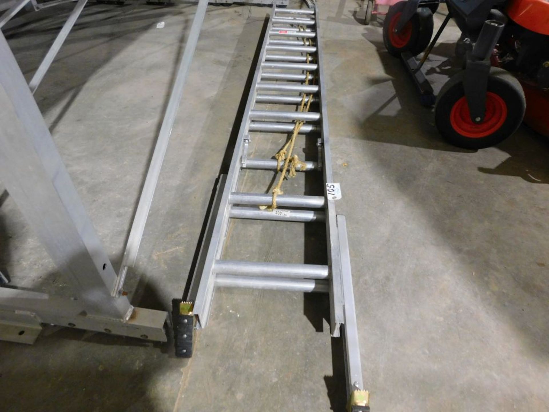 Aluminum extension ladder w/level legs, 18'. - Image 2 of 2