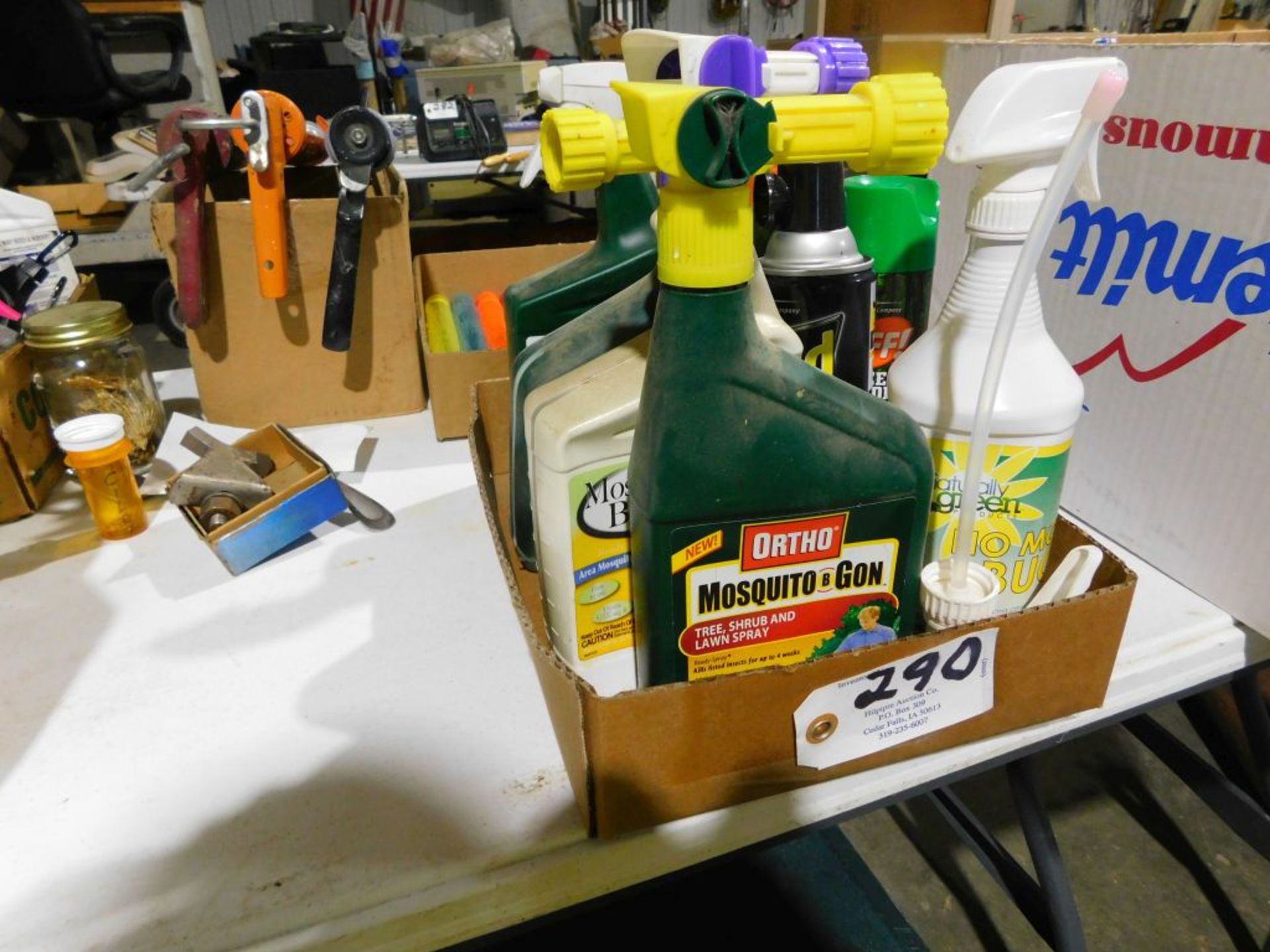 Bug spray, weed killer. (Located at and to be picked up at: 2862 Wagner Rd., Waterloo, IA)