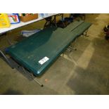 Lifetimer plastic top camping folding table with folding bench seat. (Located at and to be picked up