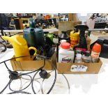 Jack oil, brake fluid, bleeding kit, water cans. (Located at and to be picked up at: 2862 Wagner