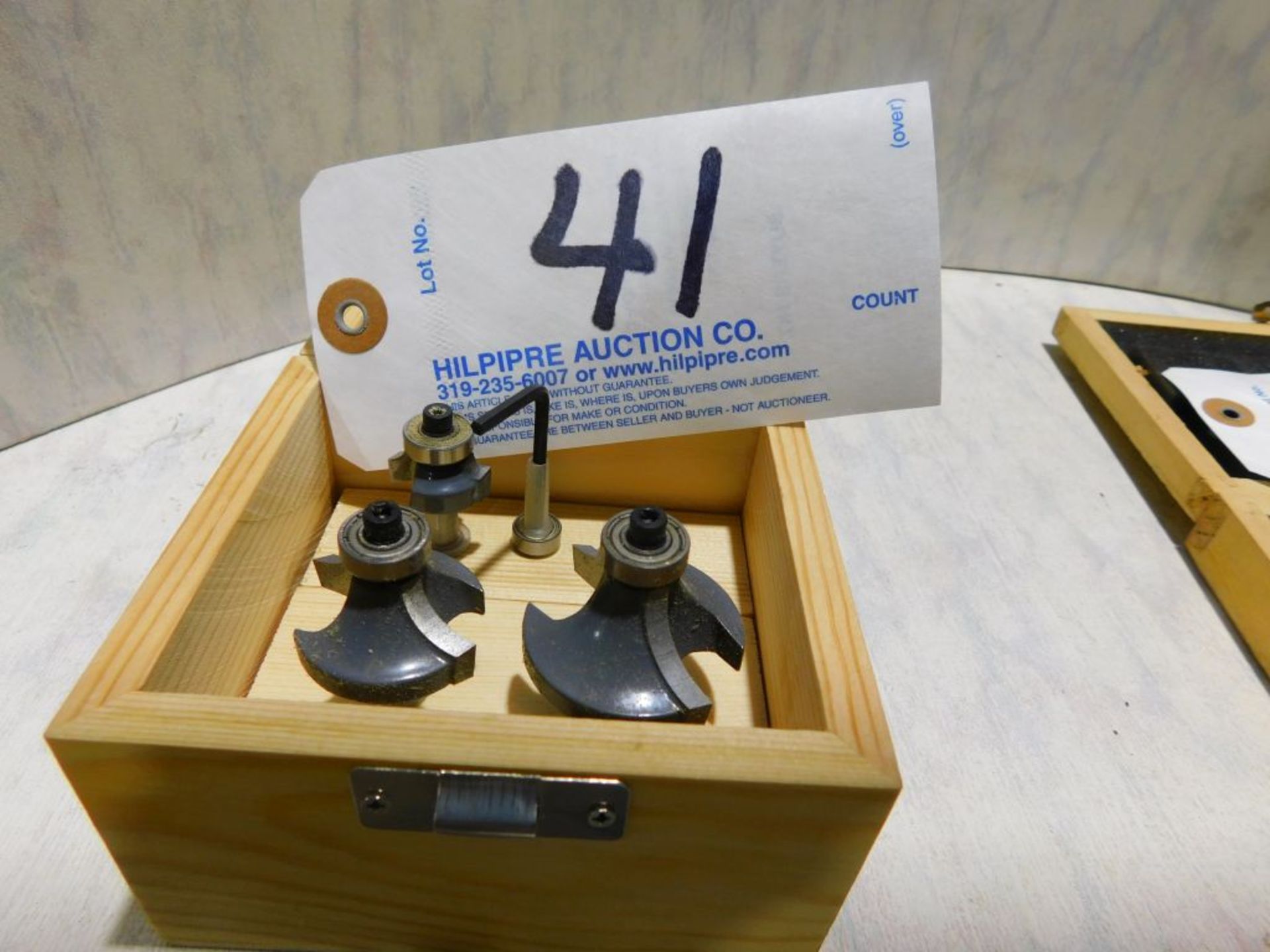 Router bits, (3). (Located at and to be picked up at: 2862 Wagner Rd., Waterloo, IA)