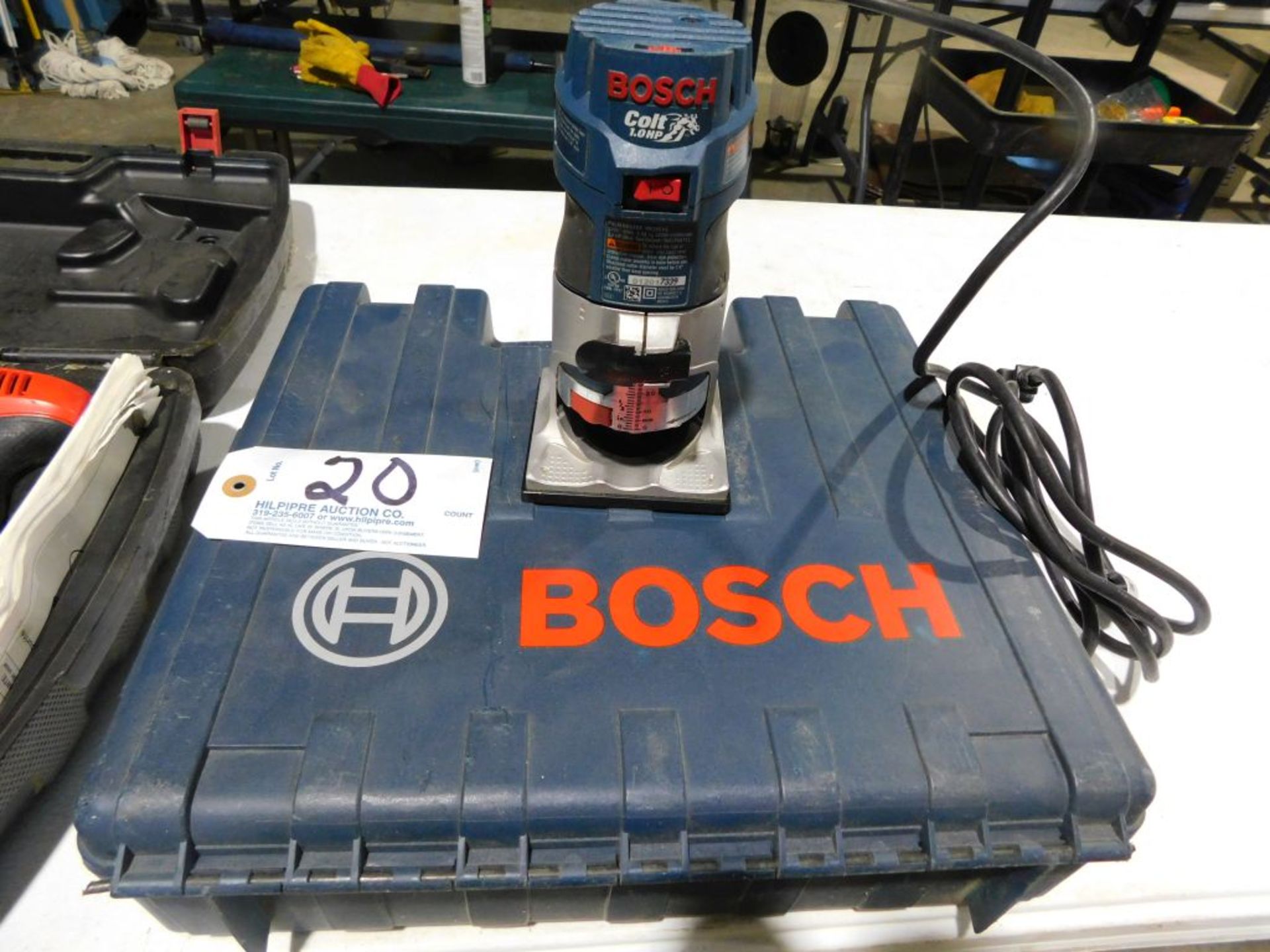 Bosch router. (Located at and to be picked up at: 2862 Wagner Rd., Waterloo, IA)