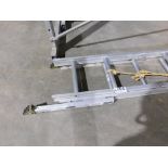 Aluminum extension ladder w/level legs, 18'.