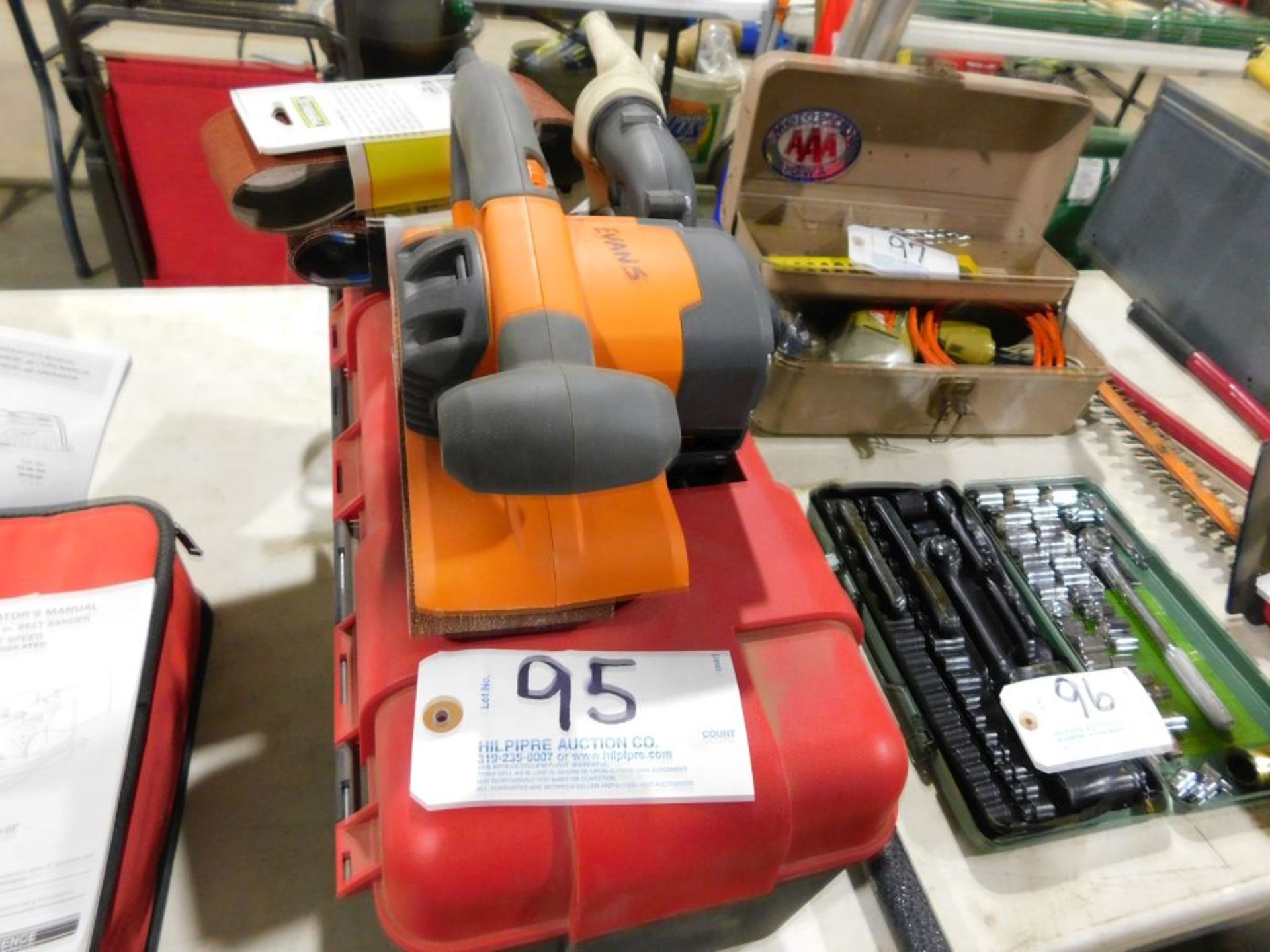 Ridgid belt sander, 3" x 18" variabble speed, electric. (Located at and to be picked up at: 2862