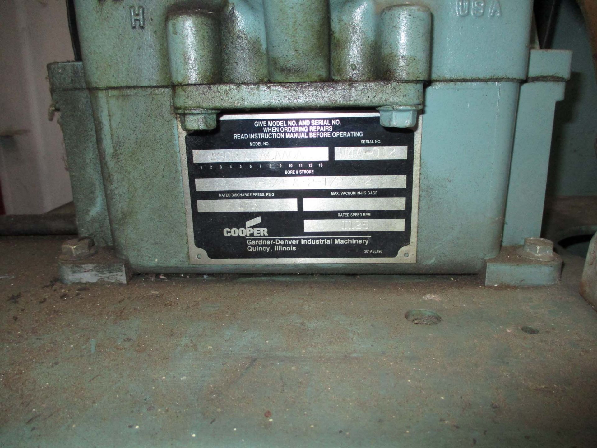 Industrial Air Compressor - Gardner - Denver - Image 6 of 10