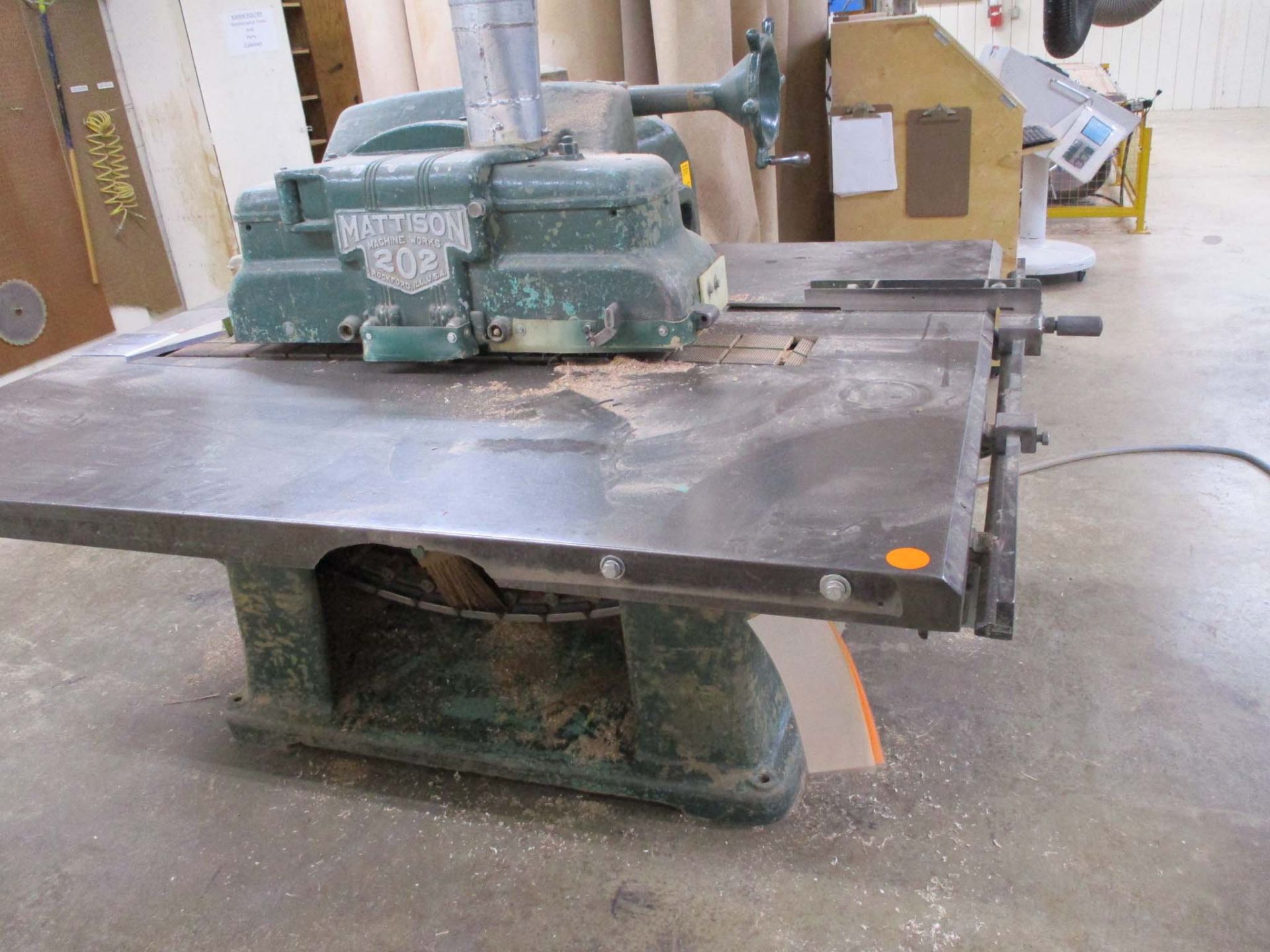 Industrial RIP SAW - Mattison 202. Fast Feed - 14" Straight Line - Image 3 of 6