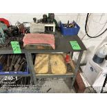 Lot: table, tool holders, chuck, Ideal Demag unit