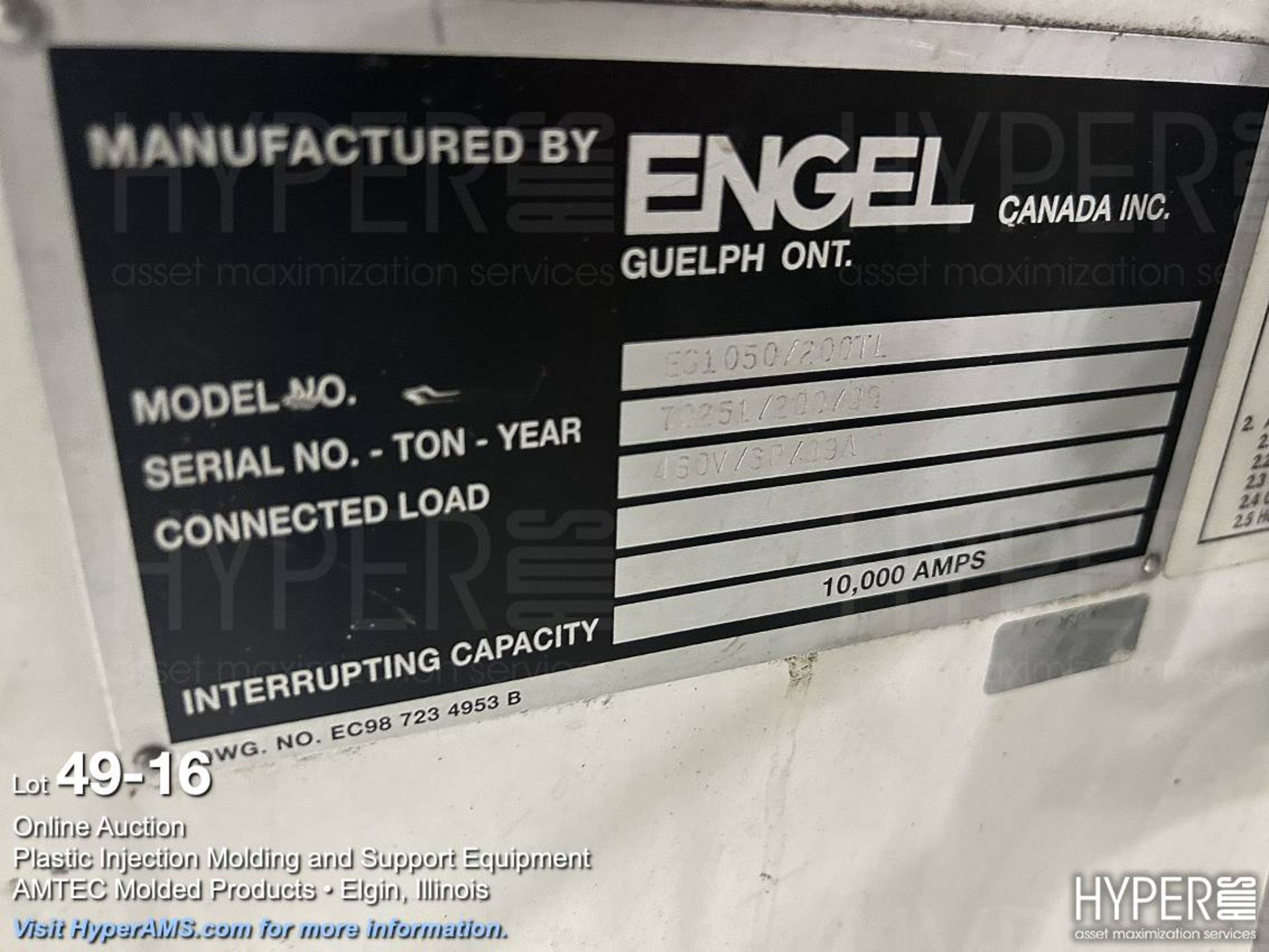 Engel ES1050/200TL toggle clamp plastic injection molding machine - Image 16 of 24