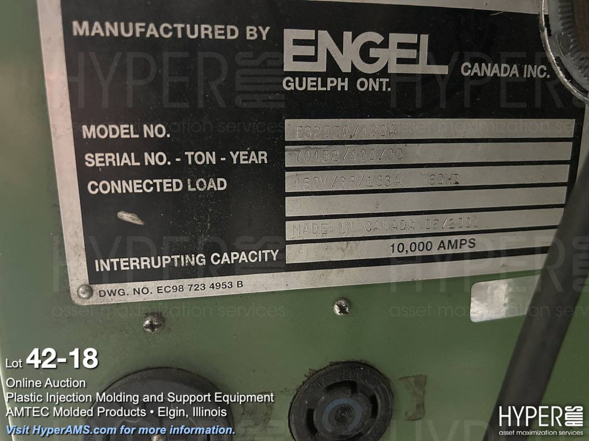 Engel ES2050/400AH toggle clamp plastic injection molding machine - Image 18 of 28