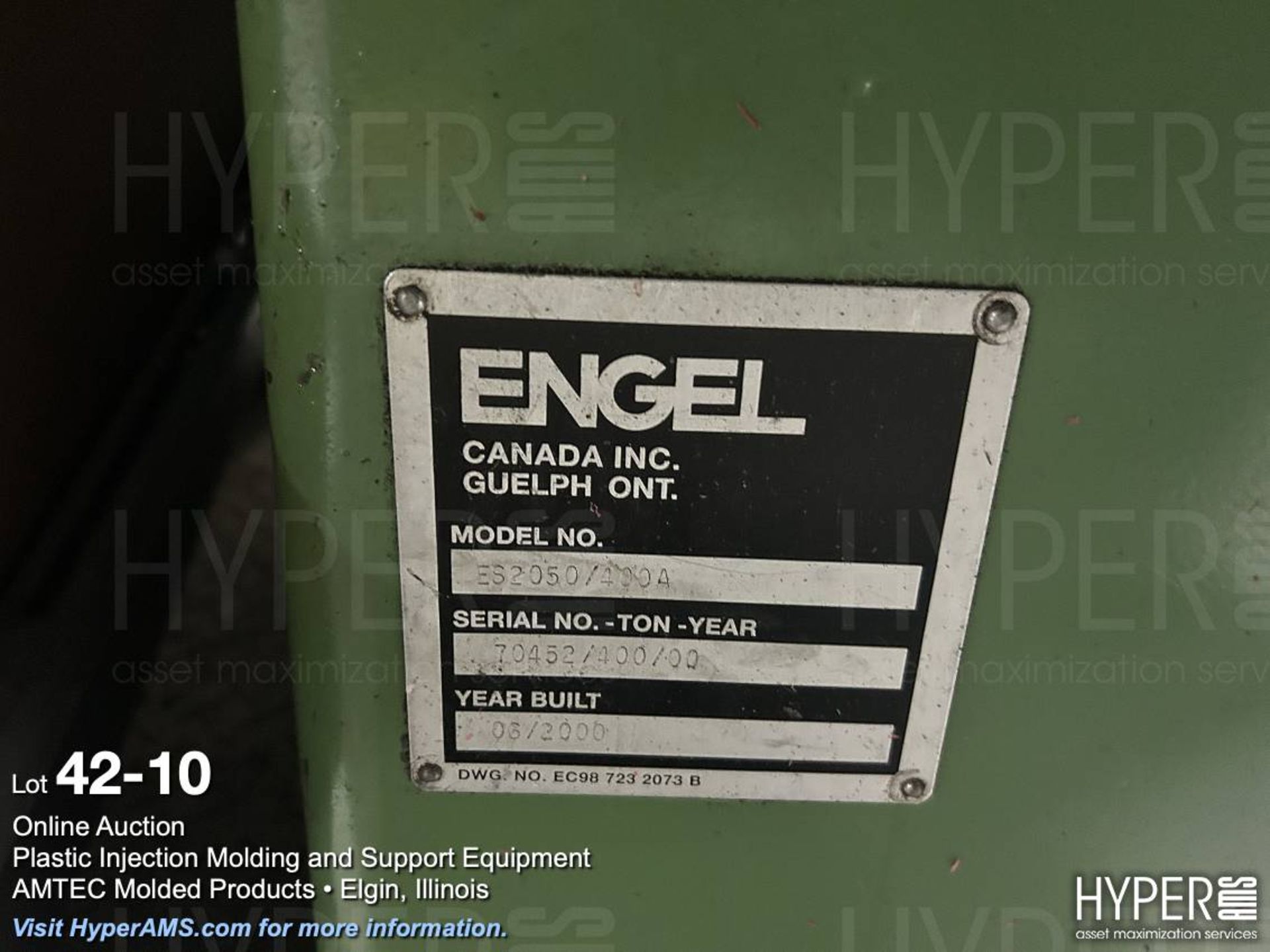 Engel ES2050/400AH toggle clamp plastic injection molding machine - Image 10 of 28