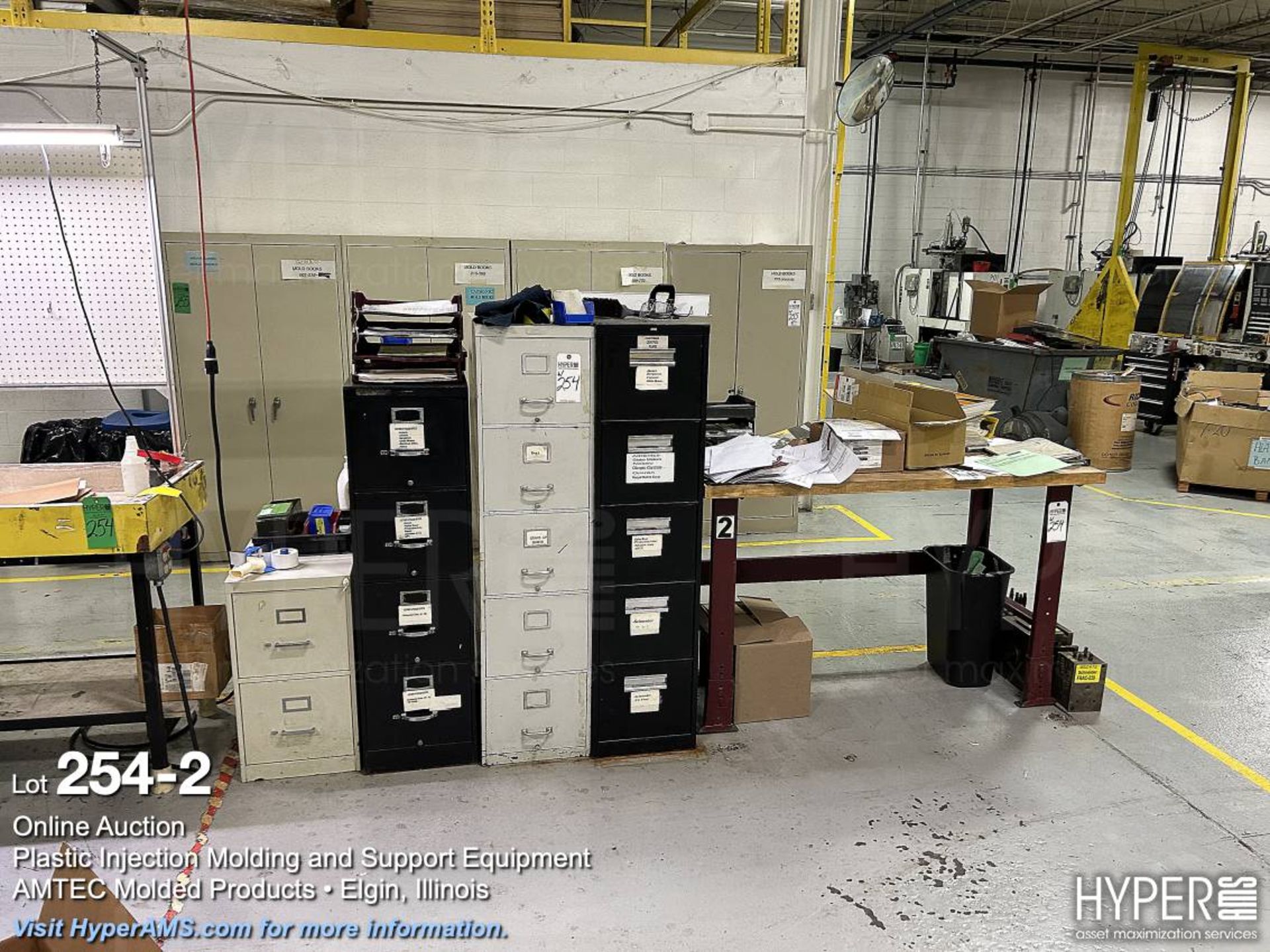 (2) work benches and (4) file cabinets - Image 2 of 2