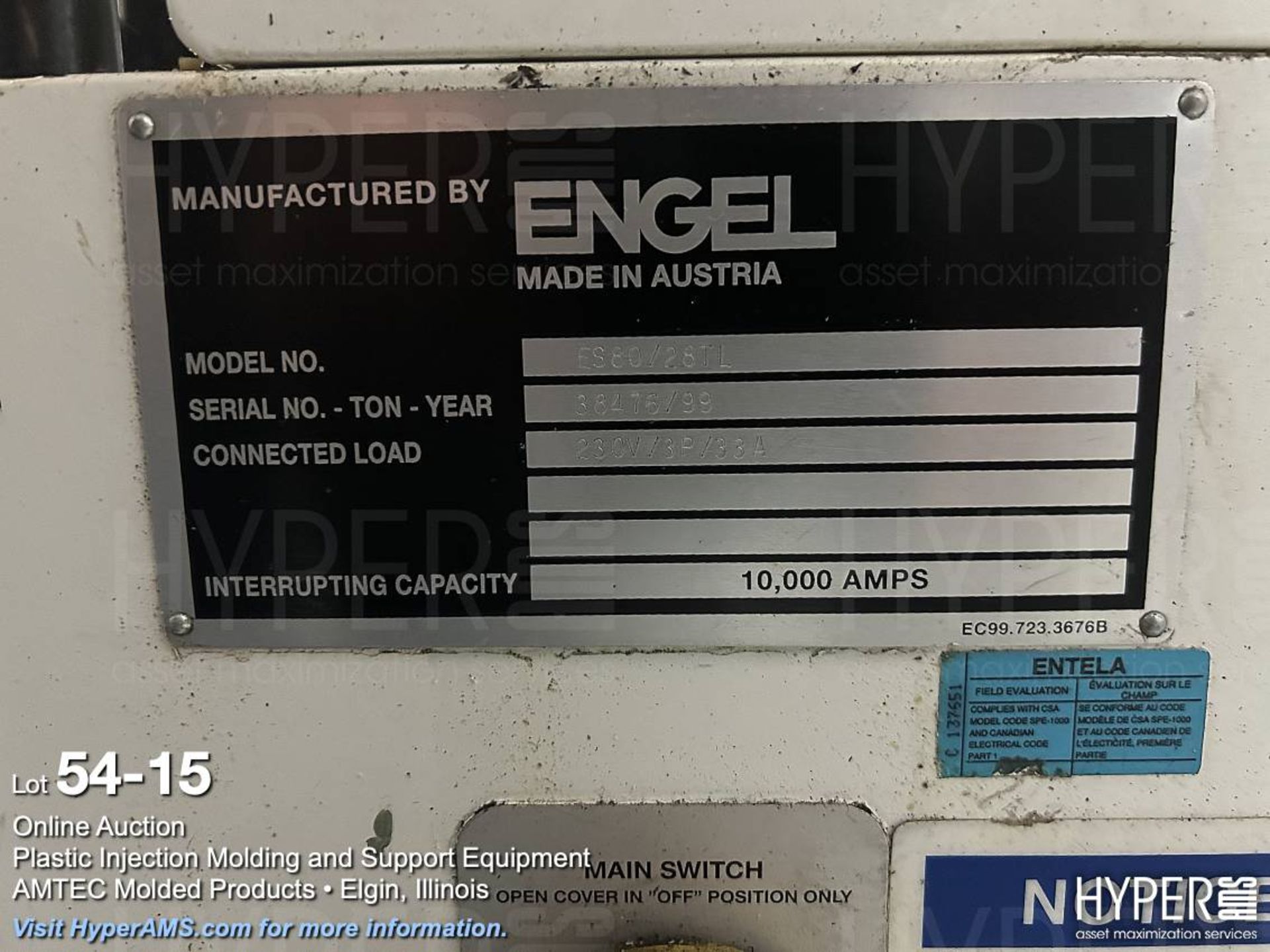 Engel ES80/28TL plastic injection mold machine - Image 15 of 19