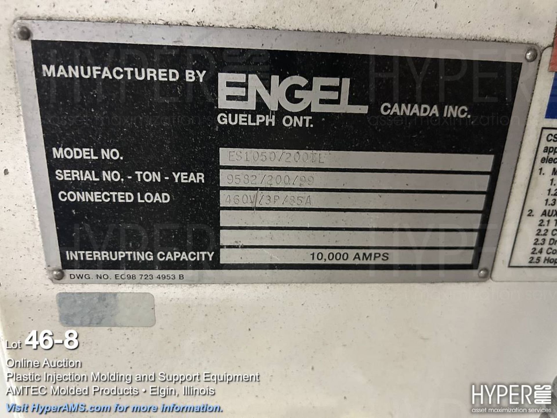 Engel ES1050/200TL toggle clamp plastic injection molding machine - Image 8 of 16