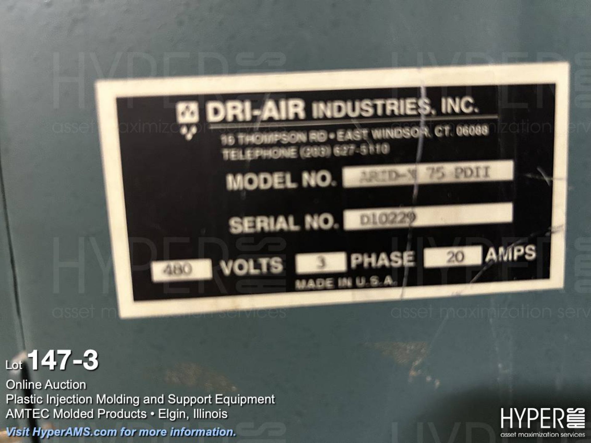 Dri-Air ARID-X 75 PDII dryer - Image 3 of 6