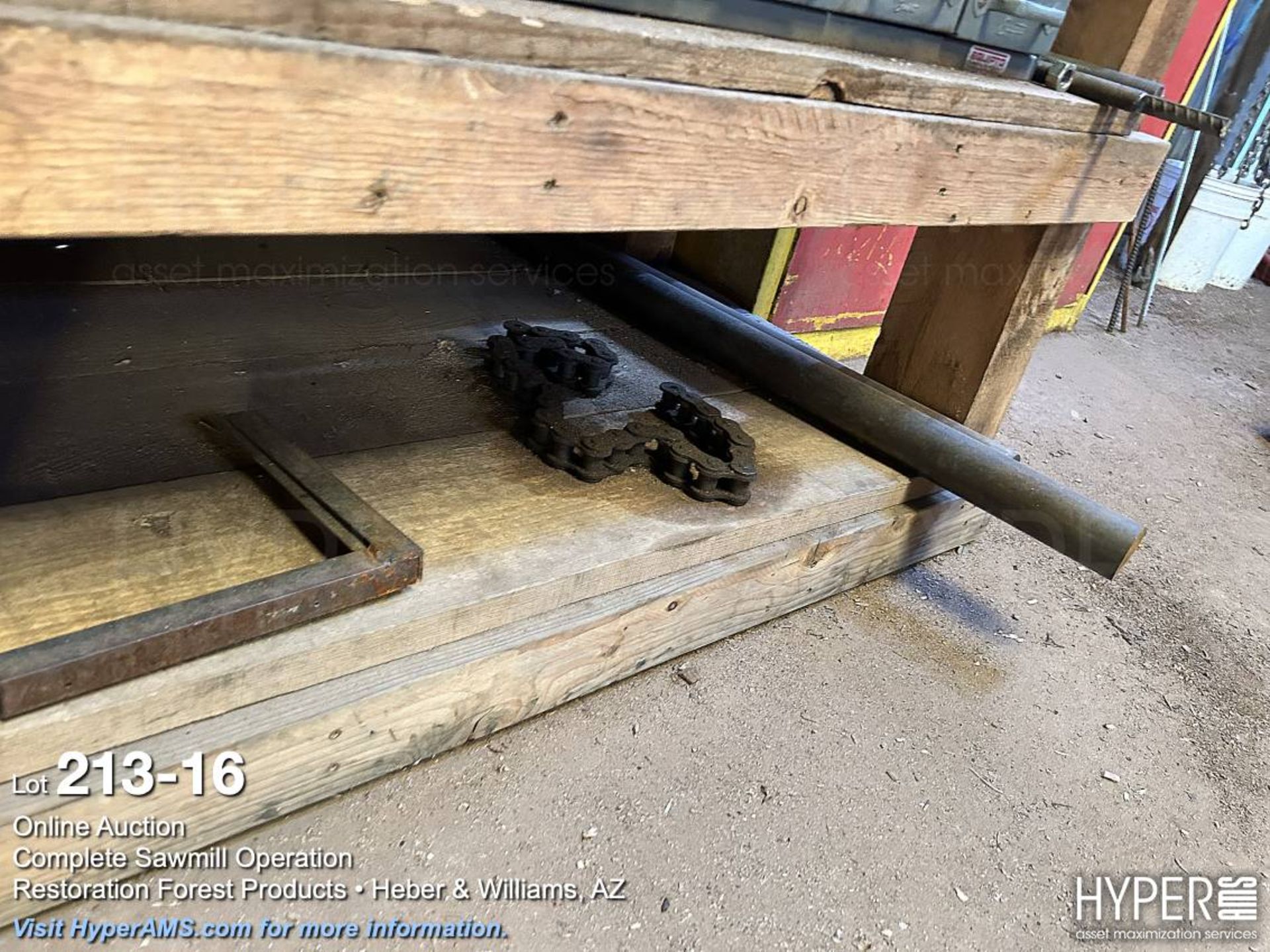 Lot: Wood shelf with cabinets, washers, bolts, screws, and tooling - Image 16 of 16