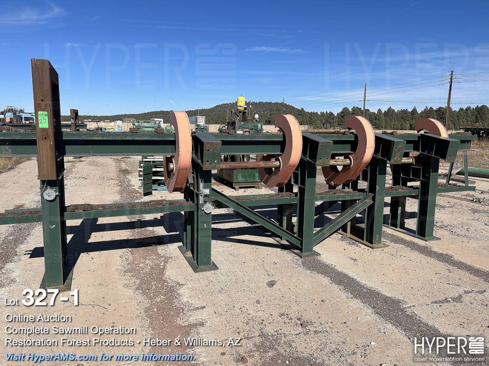 (5) 23' Log stop load conveyors