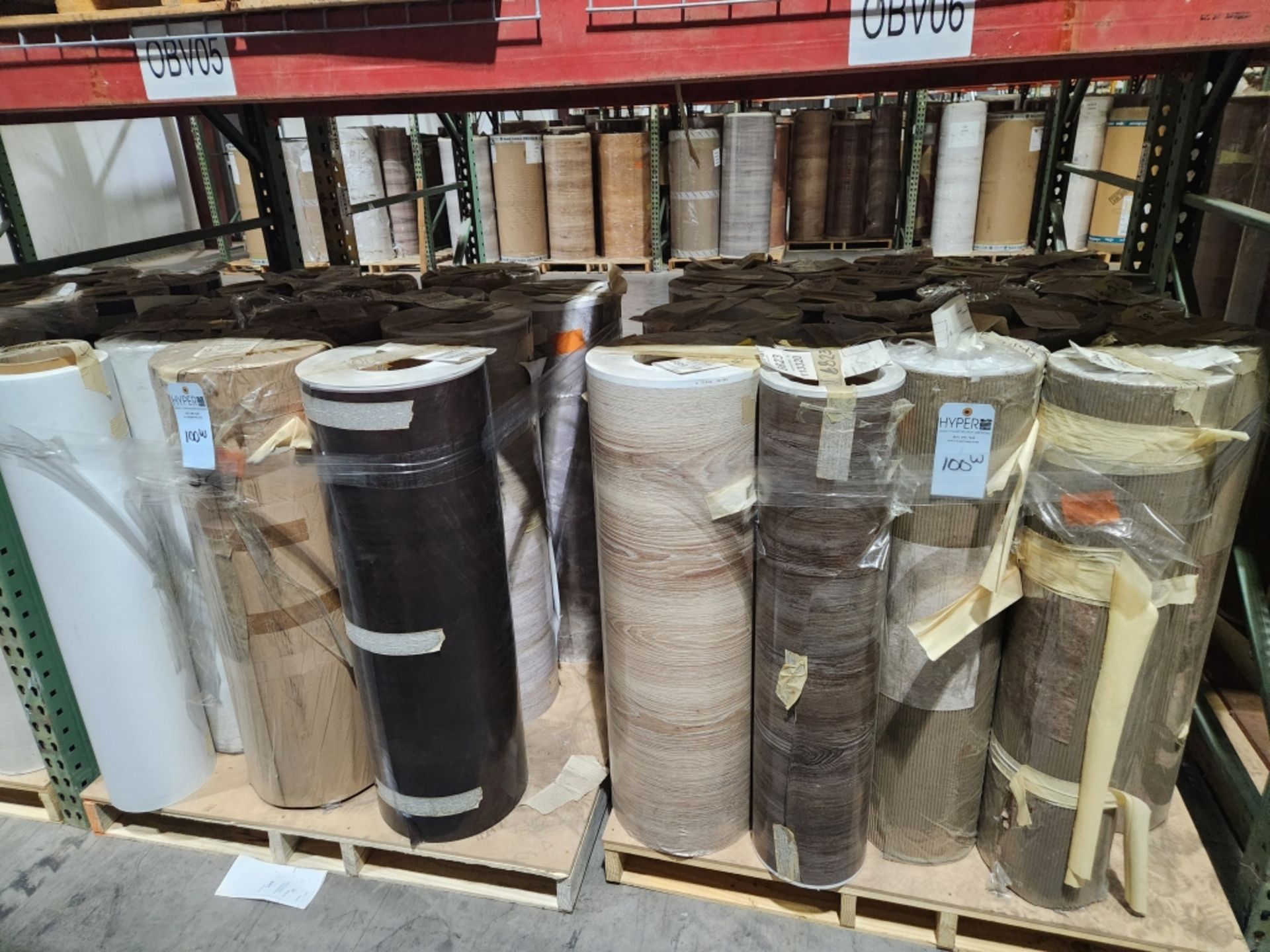 10 Pallets- (179) rolls of unfinished/raw vinyl, various colors and sizes. See photos of product lis - Image 3 of 8