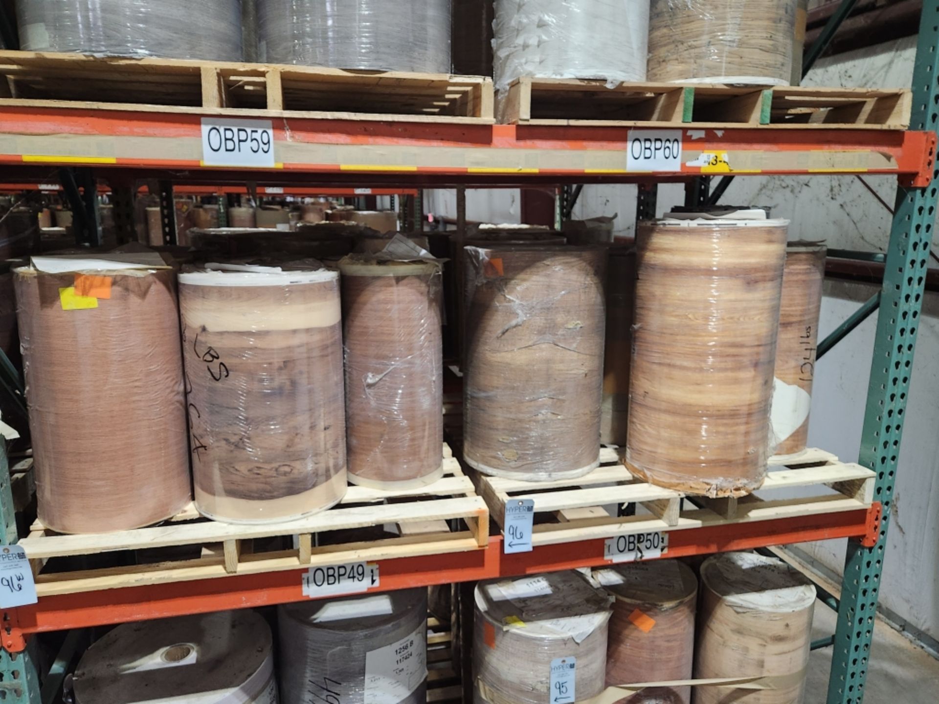 10 Pallets- (72) rolls of unfinished/raw paper, various colors and sizes. See photos of product list - Image 5 of 7