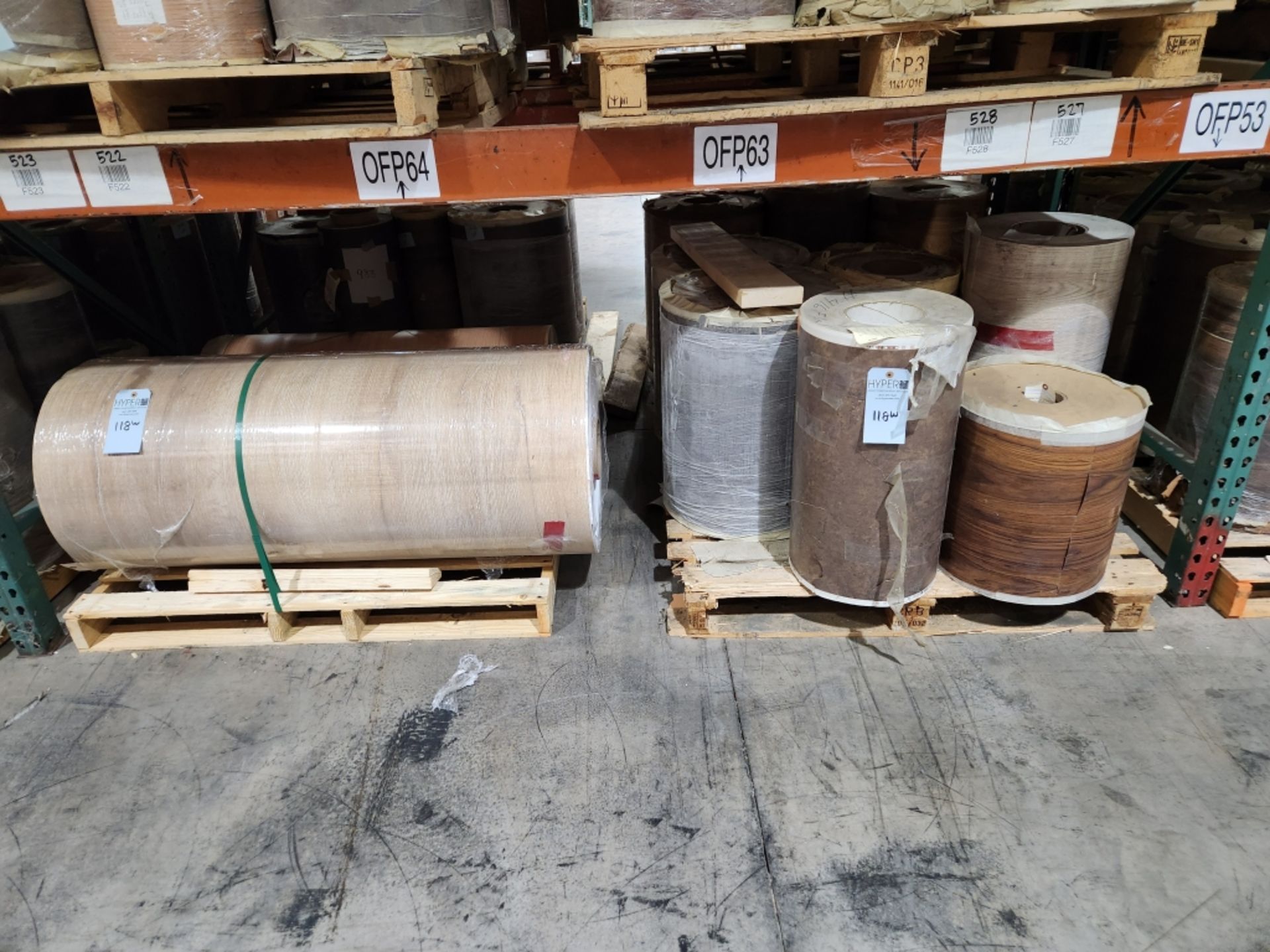 10 Pallets- (82) rolls of finished paper, various colors and sizes. See photos of product listing. - Image 2 of 7