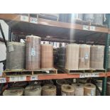 10 Pallets- (98) rolls of finished paper, various colors and sizes. See photos of product listing.