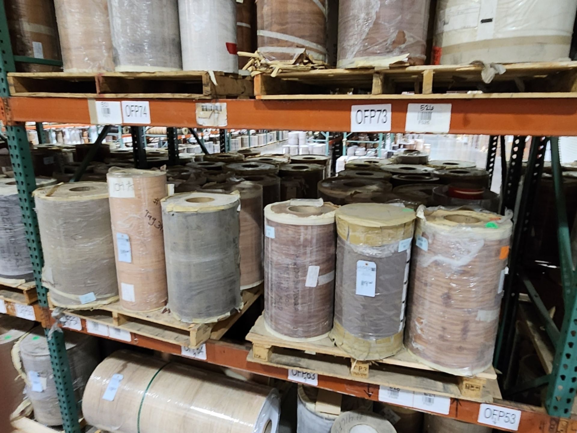 10 Pallets- (99) rolls of finished paper, various colors and sizes. See photos of product listing. - Image 2 of 7