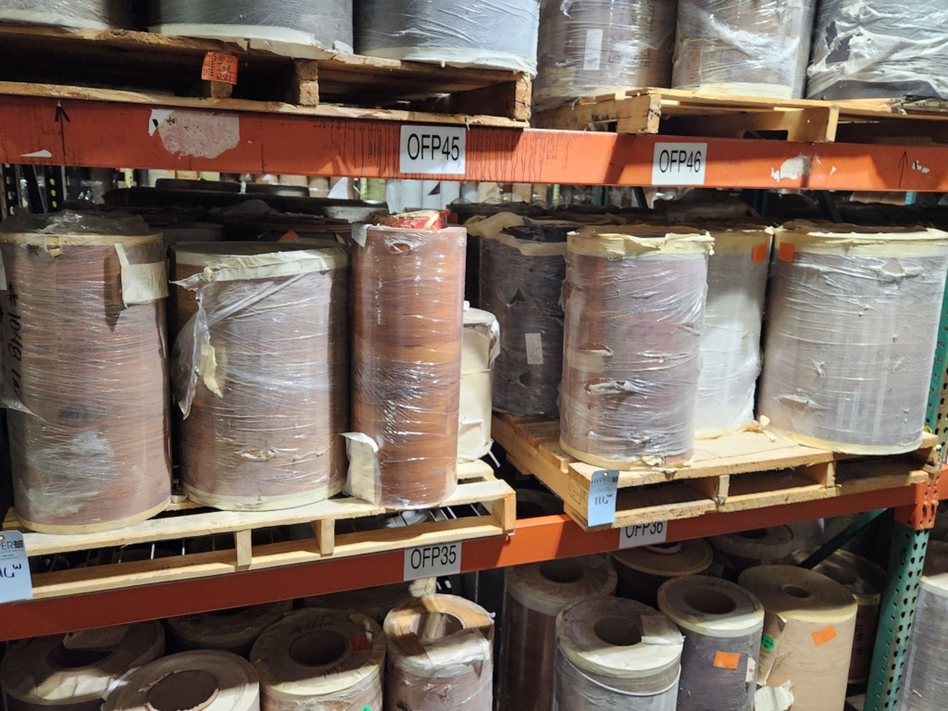 10 Pallets- (100) rolls of finished paper, various colors and sizes. See photos of product listing. - Image 3 of 7