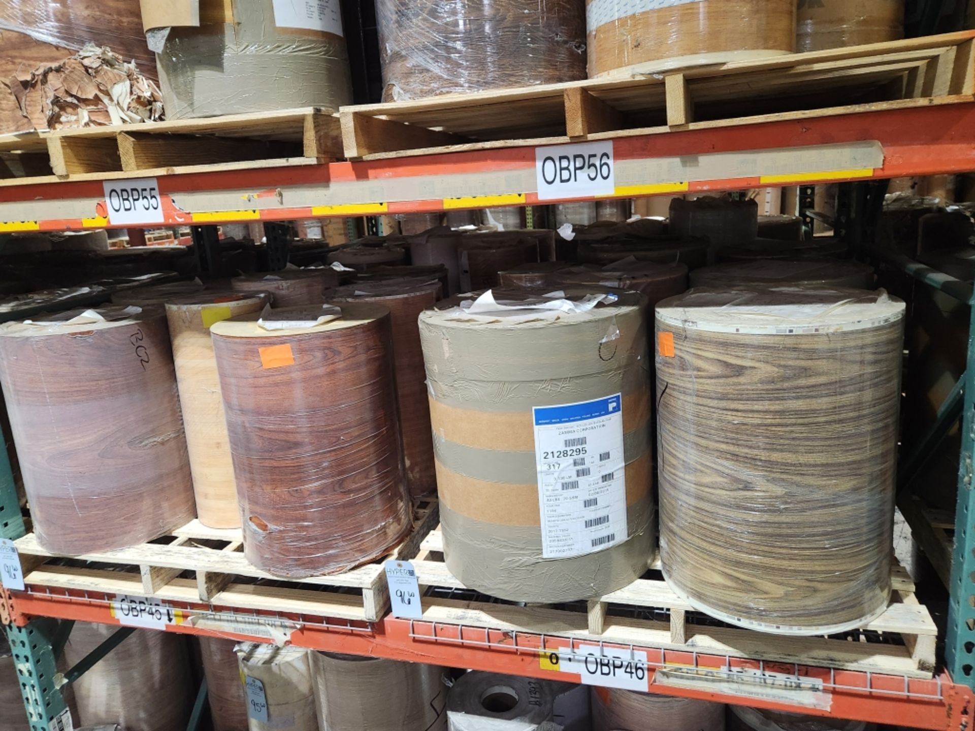10 Pallets- (72) rolls of unfinished/raw paper, various colors and sizes. See photos of product list - Image 3 of 7