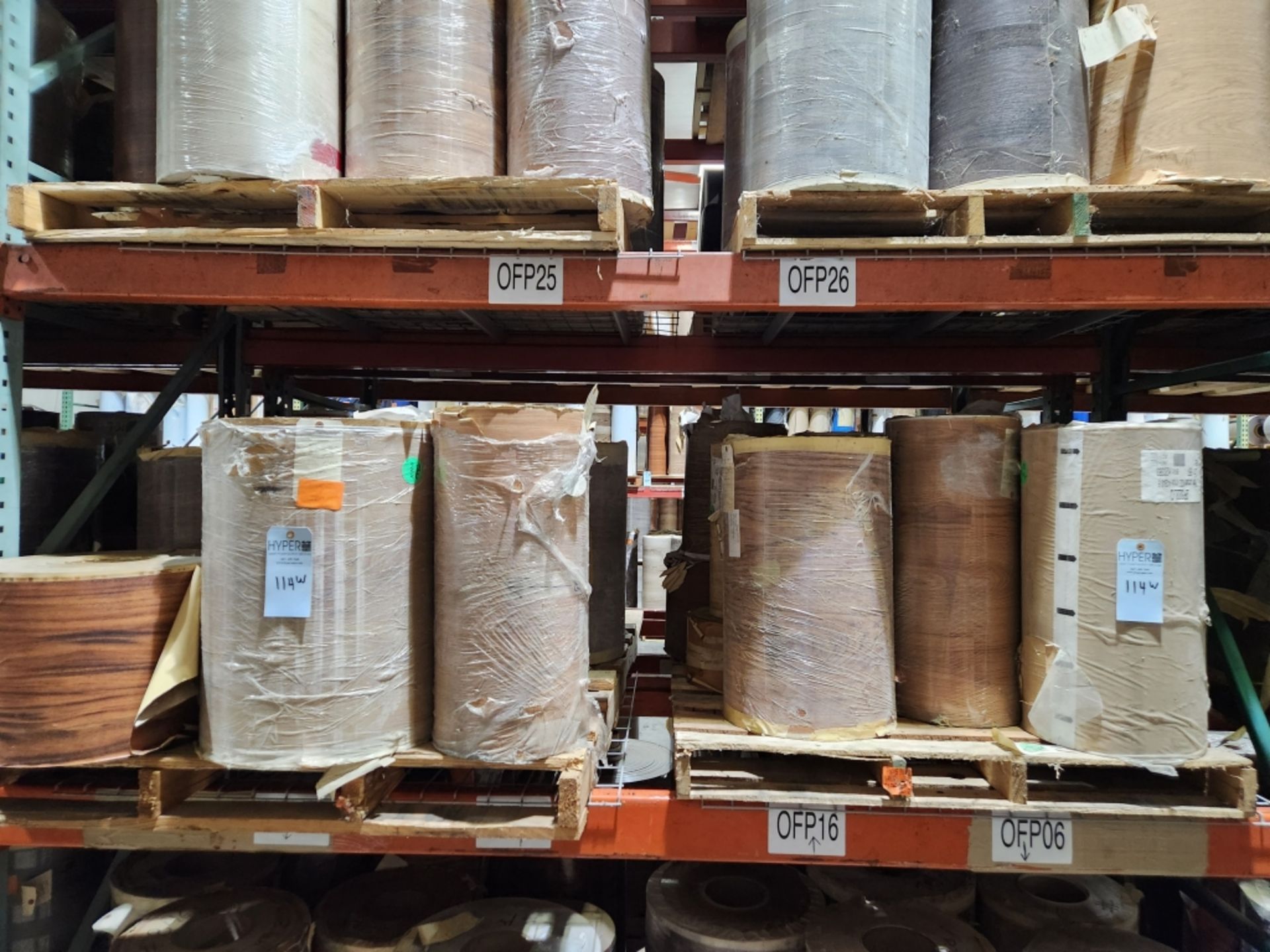 10 Pallets- (96) rolls of finished paper, various colors and sizes. See photos of product listing. - Image 3 of 7