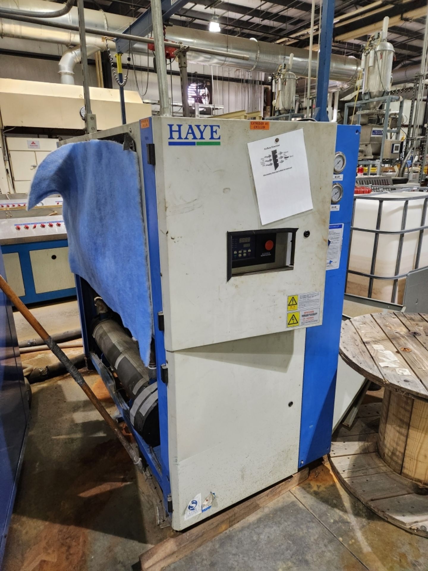 1- Haye Extruder Chiller (non-operating) parts only. Model HYA-N15ASZ2 Serial: SFD10061506001674. Ma