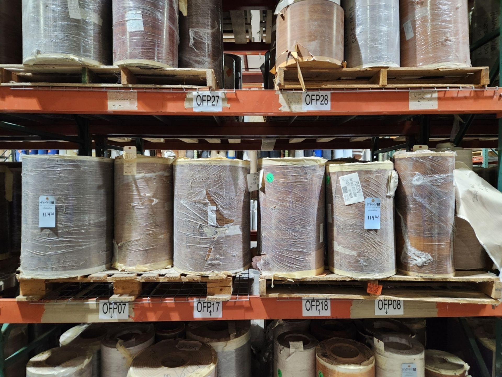 10 Pallets- (96) rolls of finished paper, various colors and sizes. See photos of product listing. - Image 4 of 7