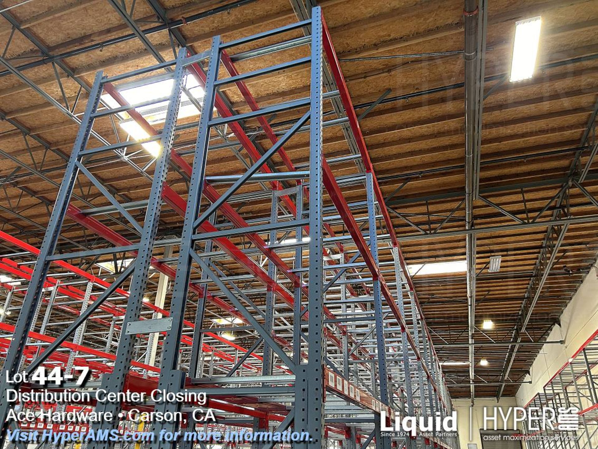 32 sections of HMH 12 teardrop pallet racking - Image 7 of 8