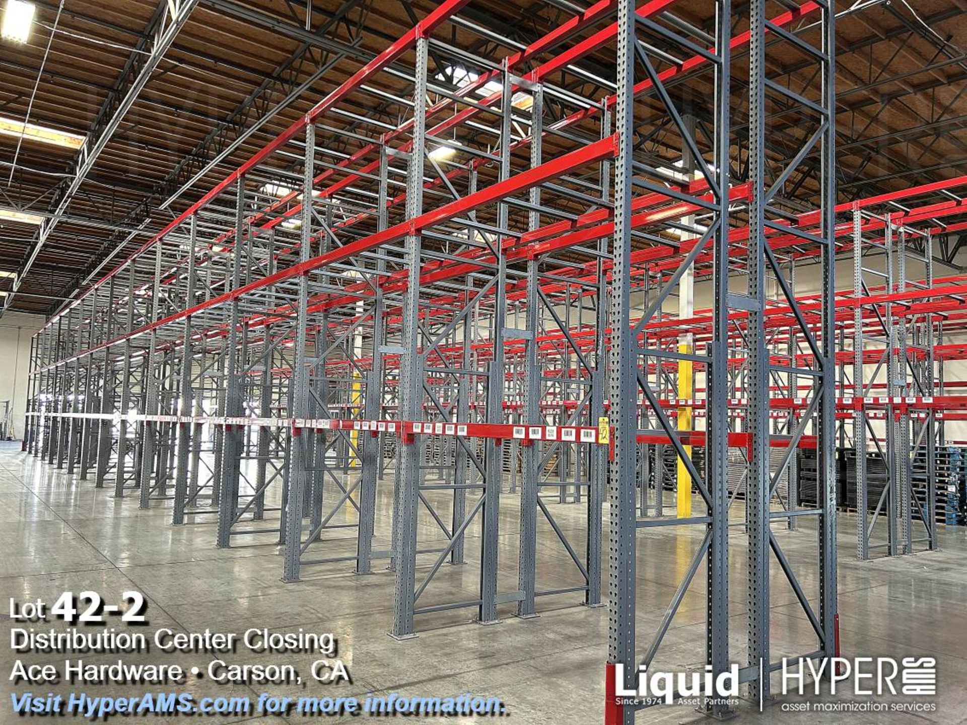 30 sections of HMH 12 teardrop pallet racking - Image 2 of 8