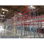 32 sections of HMH 12 teardrop pallet racking