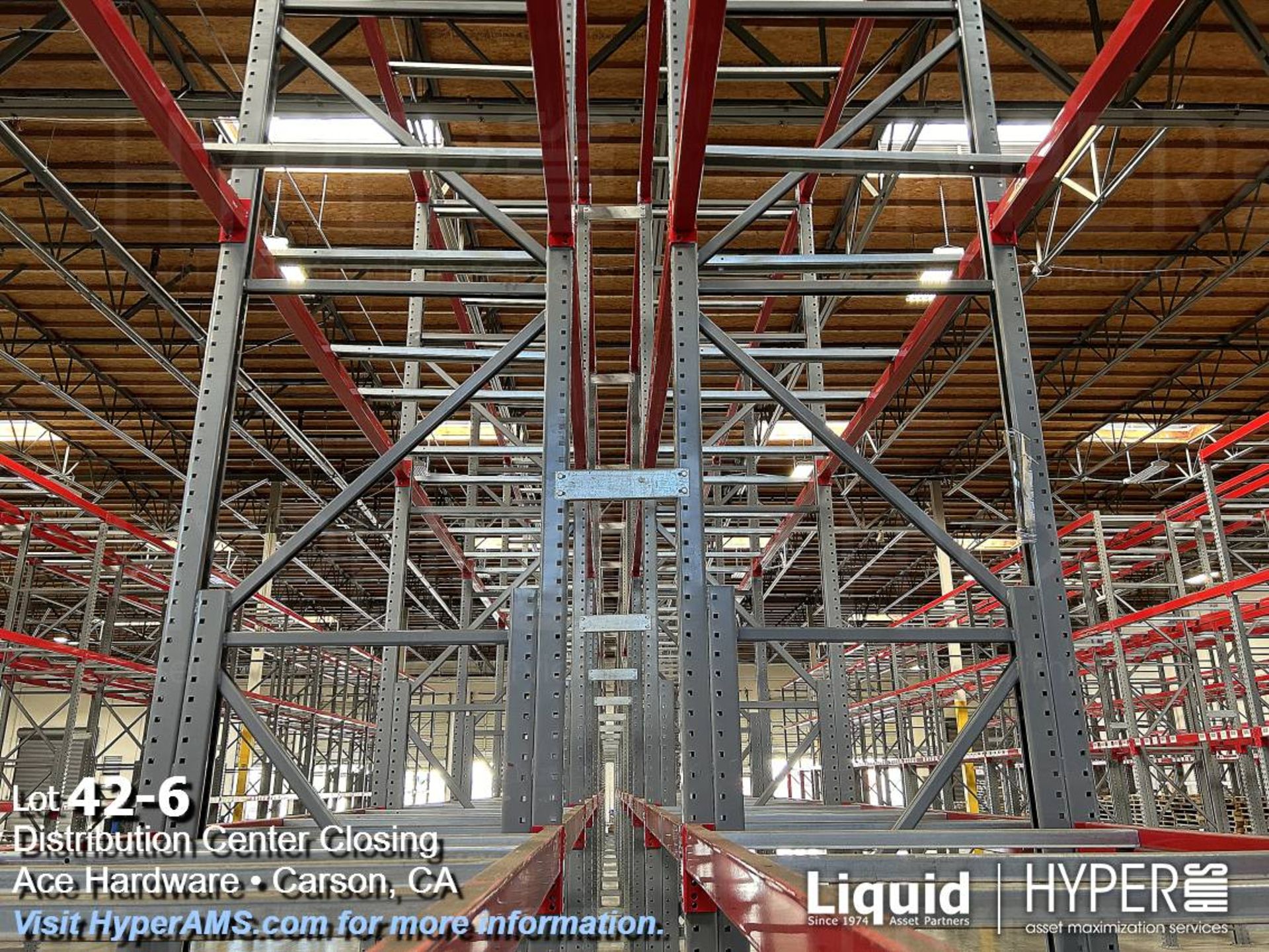 30 sections of HMH 12 teardrop pallet racking - Image 6 of 8