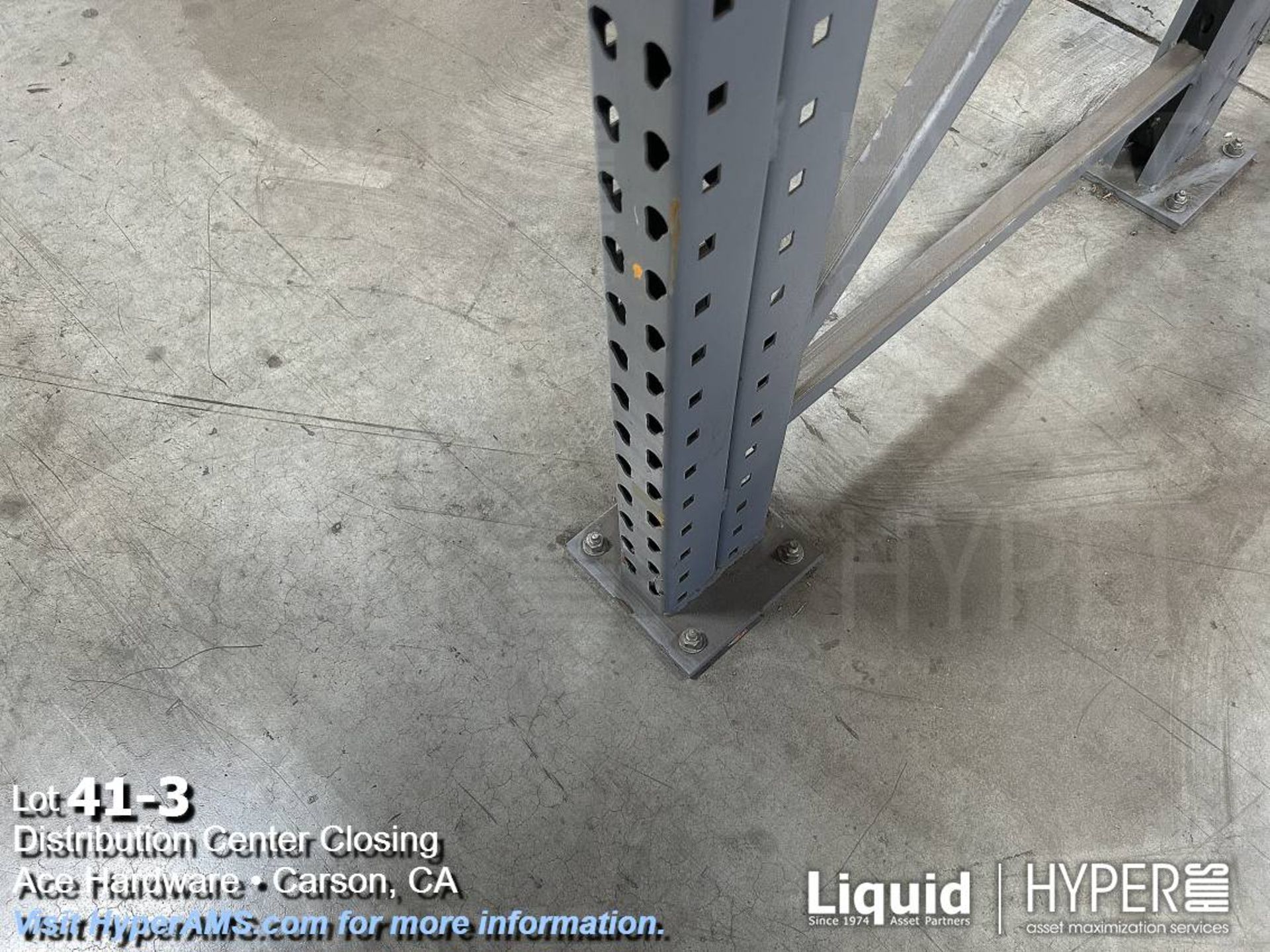 30 sections of HMH 12 teardrop pallet racking - Image 3 of 10